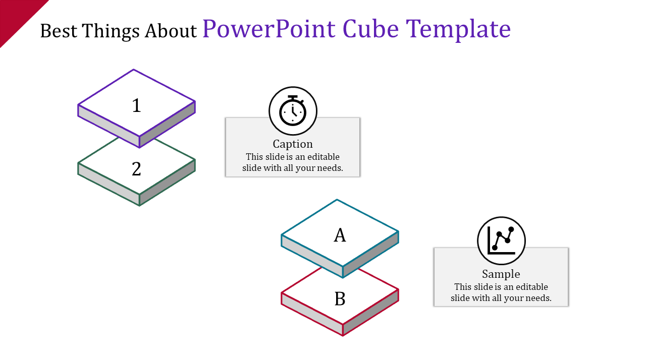 Free - Cube PowerPoint Template and Google Slides - Four Nodes
